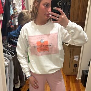 White and Pink Veuve Clicquot Sweatshirt